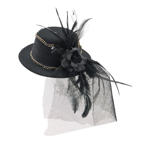 kowaku Steampunk -Top -Hut gotischer Haarclip für Partybevorzugungen Tanzen Halloween Cosplay, Schwarz von kowaku