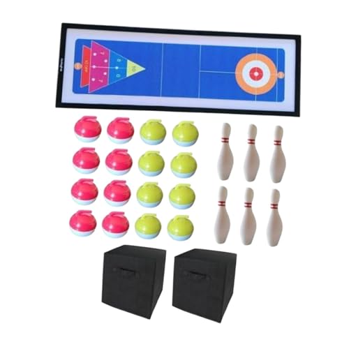 kowaku Tabletop Curling Game Bowlingspiel Family Games Tisch Shuffleboard für Frauen Männer, mit Box von kowaku