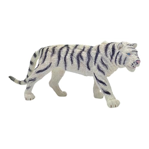 kowaku Tierfiguren Kinder Spielzeug Tiermodell Party Favors Desktop Dekor Vorschule Simulation Tier Spielset Figur, Albino-Tiger von kowaku