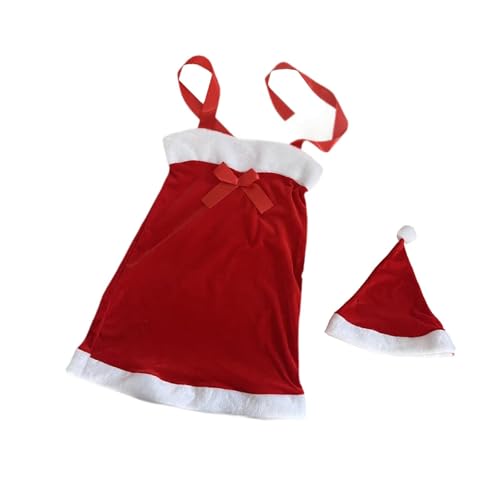 kowaku Weihnachtsmann-Kostümkleid für Damen, schönes Weihnachtskleid für Bühnenauftritte von kowaku