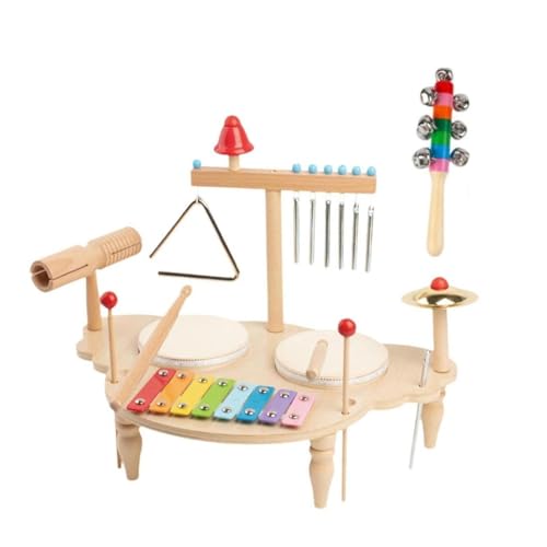 kowaku Xylophon Trommel Set Xylophon Musikspielzeug Holz Percussion Spielzeug Baby Musikinstrument Spielzeug für Party von kowaku