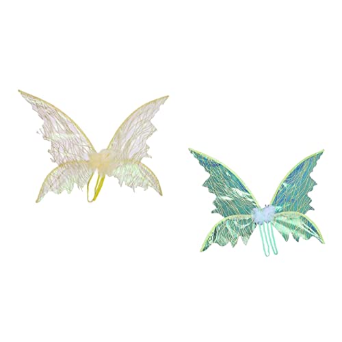 kowaku Zauberhafte Schmetterlingsflügel für Kinder - Fantastische Flügel für kleine, Goldfarbe Grün von kowaku