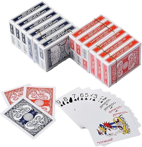 ktxaby 12 Stück Spielkarten, Standard Pokerkarten Rote und Blaue Spielkarten Decks of Cards Bulk, für Blackjack, Solitaire, Bridge, Canasta-Karte, Partyzubehör (Motorräder und Schönheiten Motive) von ktxaby