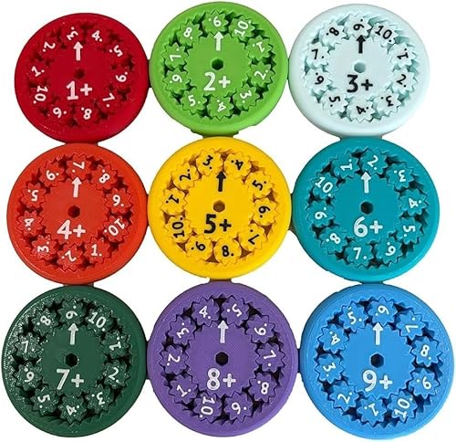 Math Fidget Spinners, Math Facts Fidget Spinners, Number Fidget Spinner, Fidget Spinners for Kids, Fidget Learning Game Toy Relieves Stress, Anxiety Relief, Math Games(Add Or Subtract 9pcs) von kumosaga