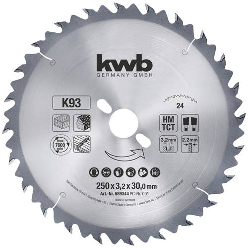 Kwb 589344 Kreissägeblatt 250 x 30mm 1St. von kwb