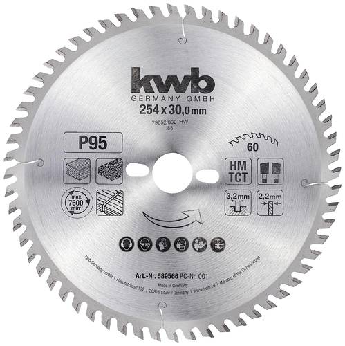 Kwb 589566 Kreissägeblatt 254 x 30mm 1St. von kwb