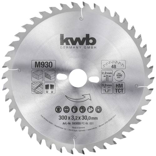 Kwb 593055 Kreissägeblatt 300 x 30mm 1St. von kwb