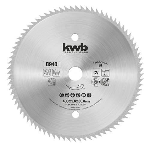 Kwb 594011 Kreissägeblatt 400 x 30mm 1St. von kwb