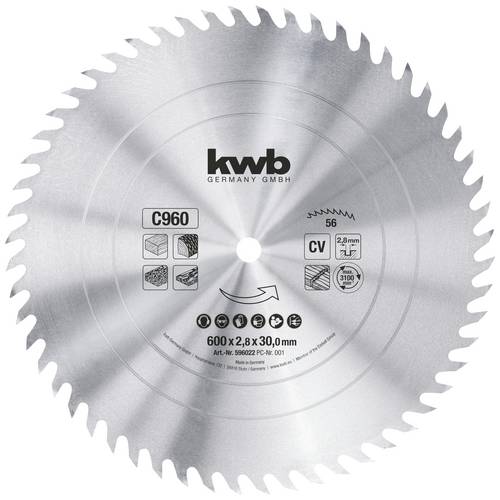 Kwb 596022 Kreissägeblatt 600 x 30mm 1St. von kwb