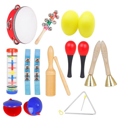 10 Stücke Hand Tamburin Rattle Shaker Percussions Musikspielzeug Musikinstrumente Frühes Lernen von kwoifioy