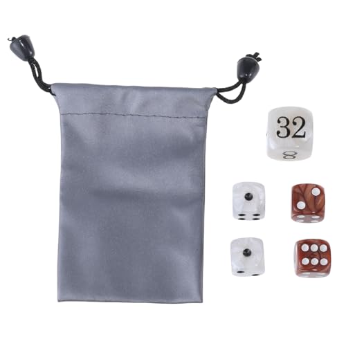 22 Mm Verdoppelungswürfel Und Vier 16 Mm Dices Gaming Zubehör Set Von Acryl Backgammon Perlen Würfel Set Mit Speichertasche von kwoifioy