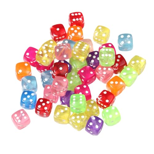 50 PCs Game Dices Bunte Fread Dices Losen Abstandshalterperlen Sechsseitige Würfel Mit Runden Ecken Brettspiel Sperren 50 PCs Game Dices Bunte Fread Dices Losen Abstandshalterperlen Sechsseitige Würfel Mit Runden Ecken Brettspiel Sperren von kwoifioy