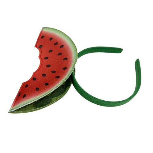 kwoifioy 3D Watermelon Theme Hairhoop Hawaiian Styles Kopfbeobachter Cosplay Stirnband Für Tropicals Thematische Versammlungen Und Tanzshows von kwoifioy