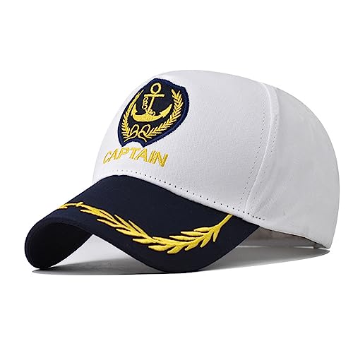 kwoifioy Ship Boating Captain Hat Erwachsene Kinder Navy Marine Baseballmütze Sea Boating Cosplay Party Cosplay Outfit von kwoifioy