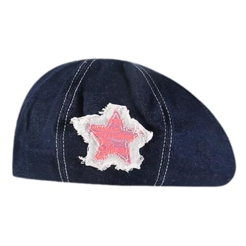 kwoifioy Trendy Star Berets Unisex Kopfbedeckung Zubehör Für Damen Herren Cabbie Hat Für Halloween Cosplay Party Outfit von kwoifioy