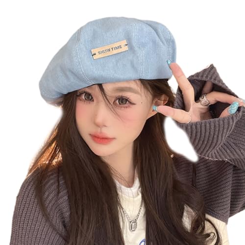 kwoifioy Trendy Star Berets Unisex Kopfbedeckung Zubehör Für Damen Herren Cabbie Hat Für Halloween Cosplay Party Outfit von kwoifioy