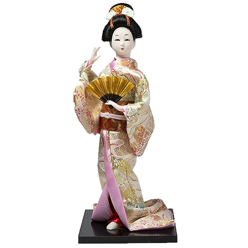 lachineuse Traditionelle Puppe, Dekoration Japanische Puppe - Geisha im Kimono Pink Rosa von lachineuse