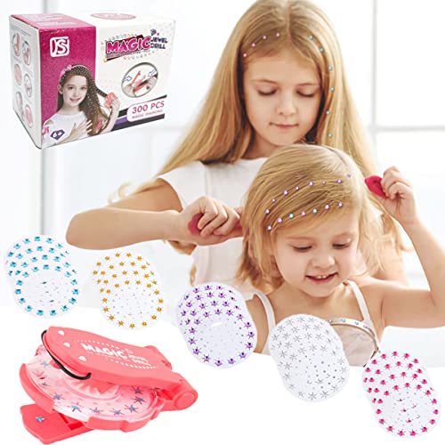 langjiao 375-teiliges Haar-Bedazzler-Set, Diamant-Haarmaschine, Haarschmuck-Nachfüllset, neues Spielzeugset für Kinder, Kinder-Styling-Haarwerkzeug, tolle Geschenkbox für Mädchen, Kinder, Damen. von langjiao