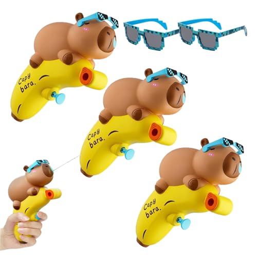 Squirt -Spielzeug für Kinder, 3 Stück Wasserpistole Kinder,süße Wasserpistole in Capybara-Form,Capybara Water Fight Toy,Reichweite 6-8 m,Pressetyp Wasserwater für Outdoor Strand Sommerpool Geschenke Squirt -Spielzeug für Kinder, 3 Stück Wasserpistole Kinder,süße Wasserpistole in Capybara-Form,Capybara Water Fight Toy,Reichweite 6-8 m,Pressetyp Wasserwater für Outdoor Strand Sommerpool Geschenke von langyoujia
