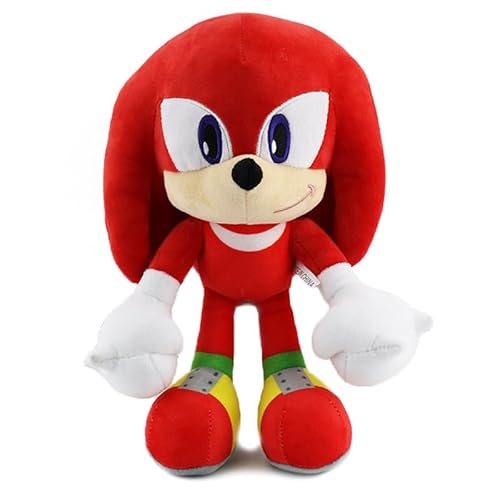 lanontaosta Sonic Plüsch Spielzeug,27 cm Kinderpuppe Kuscheltier Puppe Sonic Plüschtier, Spielzeug Plüschpuppe für Kinder Geburtstage Geschenk, Knuckles Kuscheltier (Roter Sonic) von lanontaosta