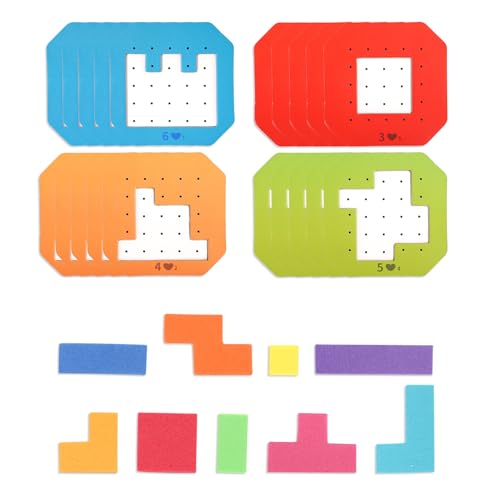 Lernpuzzle für Kinder, Geometriepuzzle 3D-Gehirn Testspiel Intelligenz Vorschulspielzeuge Logik-IQ-Spiel STEM-Spielzeug 3D Puzzle Micro Block für Kleinkinder von lasuroa