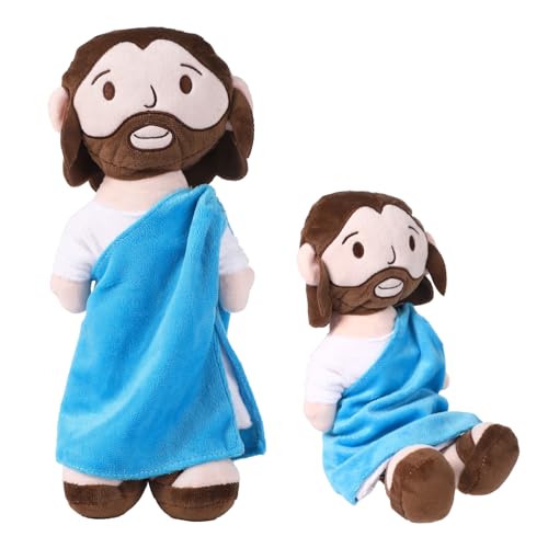 lasuroa Jesus Puppe, 30cm Jesus Christus Plüschtier Jesus Plüsch Jesus Plüschtier Jesus Plüschfigur Katholische Weihnachts- und Ostergeschenke von lasuroa