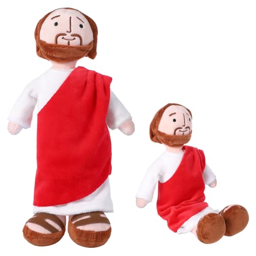 lasuroa Jesus Puppe, Jesus Plüschtier Jesus Christus Plüschtier Jesus Plüschfigur Jesus Plüsch Katholische Weihnachts- und Ostergeschenke von lasuroa