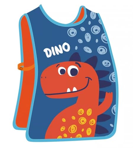 lau-fashion Malschürze Motiv Dino Malmantel Malkittel Schule Basteln Kunstunterricht 46cm von lau-fashion