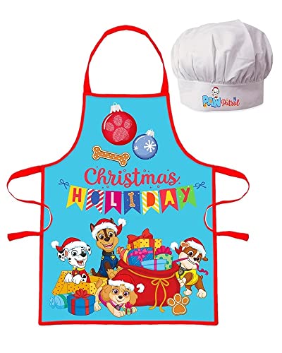 lau-fashion Paw Patrol Kinder Kochschürze Weihnachten Unisex Kindergarten X-Mas Backset von lau-fashion