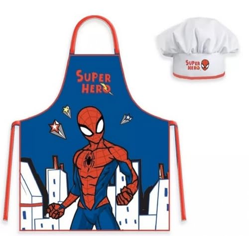 lau-fashion Spiderman Super Hero Kochschürze Kinder Malschürze Kindergarten Backset von lau-fashion