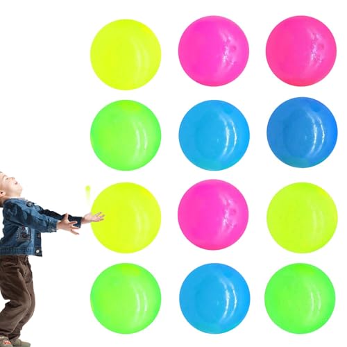 12 Glorbs-Quetschbälle, Magic Ceiling Globs, Klebrige Leuchtende Bälle, Stressball Klebriger Zielball, 2025 Neu Squishy Stressball, Glows In The Dark Sticky Balls, Glorbs Leuchtender Ball Fidget Toys von laxreheye