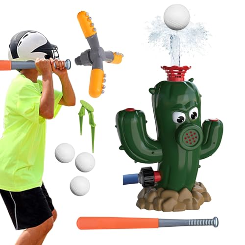 laxreheye Hubschrauber-Sprühspielzeug mit Baseball-Spielset, Wassersprinkler-Baseballspielzeug | Schlagfestes Sprinklerspielzeug - Wasserspielzeug mit einstellbarem Sprühbereich für Pools, Hinterhof, von laxreheye