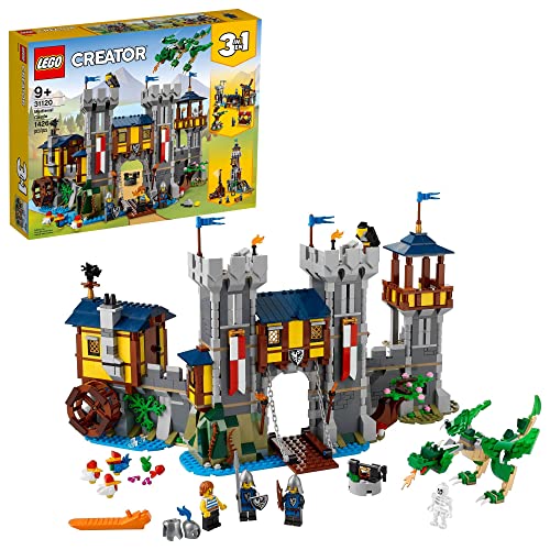 LEGO Creator 3in1 Medieval Castle 31120 Building Kit; Castle with Moat and Drawbridge, Plus 3 Minifigures; New 2021 (1,426 Pieces) von LEGO