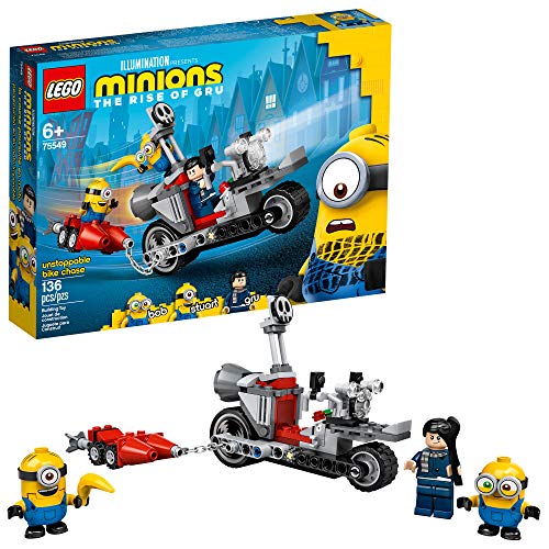 LEGO Minions Unstoppable Bike Chase (75549) Minions Toy Building Kit, with Bob, Stuart and Gru Minion Figures, Makes a Great Birthday Present for Minions Fans, New 2020 (136 Pieces) von LEGO