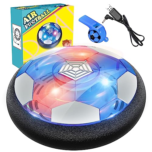 lenbest Air Power Fußball - Fussball Geschenke Jungen - Kinderspielzeug Kinder Spielzeug ab 3 4 5 6 7 8 9 10 Jahre Jungen - LED Wiederaufladbar Indoor Fußball - Fussball Spiele Hover Ball von lenbest