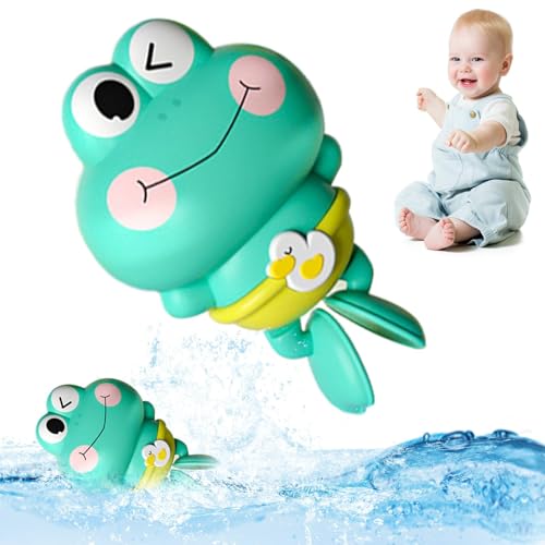 Kinder-Badewannenspielzeug,Badewannen-Schwimmspielzeug,Funuy schwimmendes Badespielzeug zum Aufziehen | Niedliches schwimmendes Frosch-Badespielzeug für Badezimmer, Eltern-Kind-Schwimmbad von lencyotool