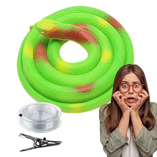 lencyotool Golf Snake Prank,Prank Snake | Golfspielzeugschlangen, die echt Aussehen | Schlangenstreich mit Schnurclip, Schlangenspielzeug, künstliche Tier-Requisiten, Streich-Spaßmacher für von lencyotool