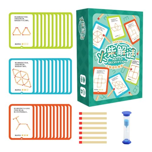 Rätselhaftes Streichholz-Puzzle, Streichholz-Puzzle für Kinder,Pädagogische Holz-Streichholz-Denkpuzzles sicher | Interaktive Denksport-Herausforderungen, einzigartiges, unterhaltsames von lencyotool