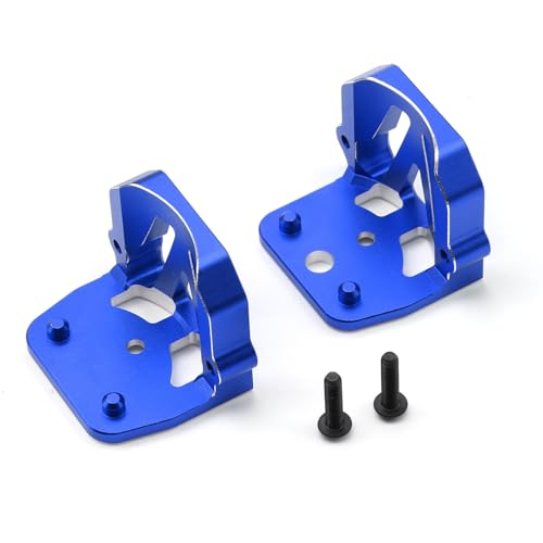 lerwliop 2 stücke Aluminium Legierung Motor Und Motor Basis Für 1/5 Monster Trucks Einzigartiges Design RC Auto Zubehör Ersatzteile, Blau von lerwliop