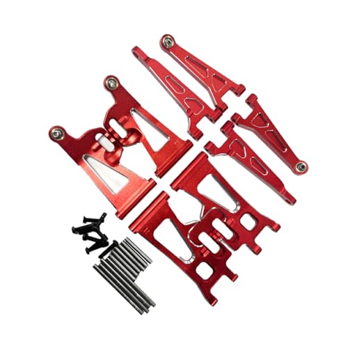 lerwliop Aluminium Vorder Hinterarm für 1/14 MJX Hyper Go 14210 14209 Verbesserte Festigkeit Aluminium Vorder Hinterarm für 1/14 MJX Hyper, Rot von lerwliop