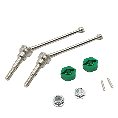 lerwliop Front Drive Shaft Coupler Kit 1:12 Remote Control Car Upgrade Parts Repair Modification Replacement for Wltoys 12423 12427 12428, Grün von lerwliop