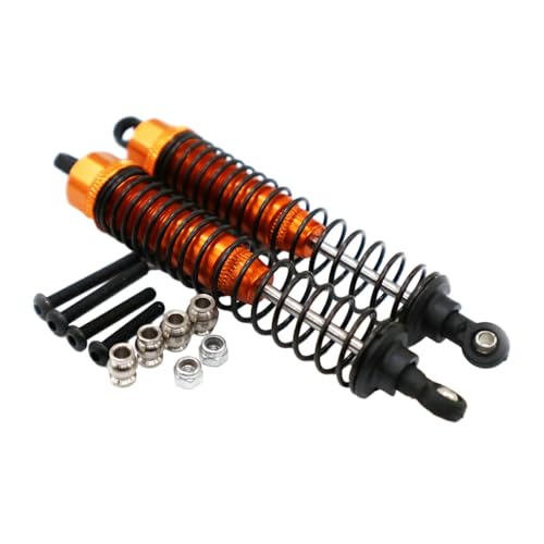 lerwliop Vorne Hinten Stoßdämpfer Für Gen7 Aluminium Legierung Crawler Glatt 2 stücke RC Auto Zubehör Ersatzteile, Orange von lerwliop