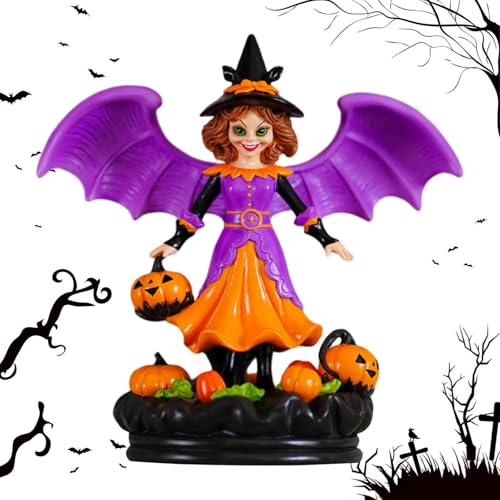 leryveo Halloween-Hexen-Dekoration, Spukhaus-Figur | Hexenornamente Halloween-Figuren,Halloween-Hexenpuppe, Hexenfigur für Familie, Freunde, Mädchen, Kinder, Wohnzimmer, Schlafzimmer von leryveo