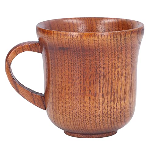 Lihsong 300 Ml Holzbecher mit Griff, Wärmeisolierende Kaffeetasse, Getränke-Teetasse für Haushalt und Büro von lihsong