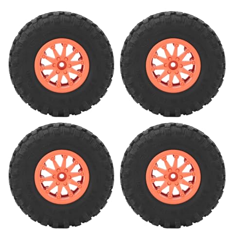 lihsong 4 Stück 2,2 Zoll RC Crawler Nabenreifen Universal Strong Grip RC Car Nabenräder Ersatz für Axial SCX10 90046 für Redcat GEN8 (Orange) von lihsong