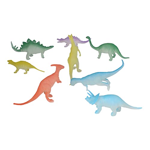 lihsong 8PCS Mini Simulation Dinosaurier Modelle PVC Kunststoff Leuchtende Dinosaurier Figuren Tier Spielzeug von lihsong