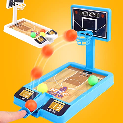 lihsong Basketball Spielzeug Bounce Schießen Basketball Tisch Spiel Spielzeug Finger Ejection Basketball Spiel Eltern Kind Interaktives Brettspiel Spielzeug (Silber) von lihsong