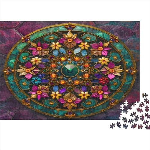 3D-Blume Puzzle Für Erwachsene 1000 Puzzle Mandala Anspruchsvoll Puzzle Teile Erwachsener Kniffel Spaß Für Die Ganze Familie Unmögliches Puzzle DIY Kreative 1000pcs (75x50cm) von lihuogongsio