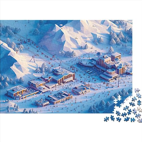 3D Stadt 1000 Stück Puzzles Taldorf Geschicklichkeitsspiel Für Die Ganze Familie DIY Kreative Unterhaltung Schöne Geschenkidee Premium Quality Mehrfarbig 1000pcs (75x50cm) von lihuogongsio