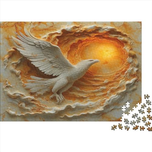 Adler Puzzle 1000 Teile Puzzle Für Erwachsene 3D bunt Brain Challenge Geschicklichkeitsspiel Stress Abbauen Familien Herausforderndes Schöne Geschenkidee 1000pcs (75x50cm) von lihuogongsio